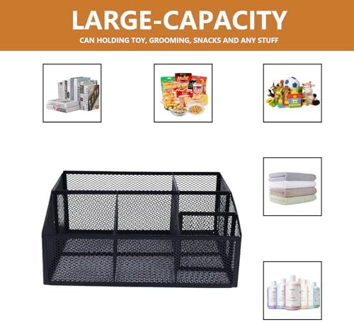 Snack Organizer for Pantry, Metal Mesh Storage Basket, Kitchen Counter Snack Box Tray, Drink Packet Holder, Tea Bag Organizer, Pantry Shelf Bin, Desk Drawer Rack for Coffee Bar, Home and Office - Image 3