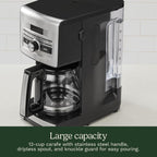 Cuisinart Personal Brew™ 12-Cup Coffee Maker, Automatic Coffee Machine, Programmable Coffee Maker for Home Brewing Convenience with Adjustable Brew Strength, Stainless Steel/Black, DCC-12 - Image 5