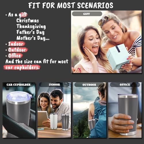20 oz Tumbler Insulated Tumblers Stainless Steel Coffee Mug,Mix 12PCS - Image 6