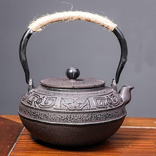 Tea Kettle,Cast Iron Teapot in Japanese Style,Tetsubin Tea Kettle with Stainless Steel Infuser,Die Casting Pattern Stove Safe Kettles,Traditional Iron Teapots,1.2L(Color:O) (Size : E) by Unknown
