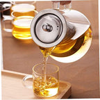 Glass Flower Teapot Stainless Steel Kettle Japanese Tea Pots Dispensing Stainless Steel Tea Infuser Glass Teapot for Stovetop Infuser Teapot Floral Tea Strainer Tea Filte,Transport-13X9X8.5CM - Image 3