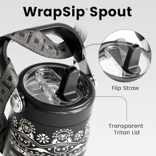 Fjbottle WrapSip 24 oz Insulated Tumbler with Flip Straw and Handle - Image 3