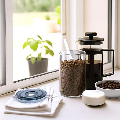 SealVax® Vacuum Coffee Canister Set – 19oz*2 & 32oz*2 Borosilicate Glass Jars with Airtight Lids + Electric Vacuum Sealer for Coffee Beans, Tea & Food Storage. - Image 4