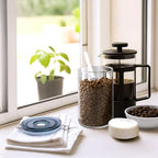 SealVax® Vacuum Coffee Canister Set – 19oz*2 & 32oz*2 Borosilicate Glass Jars with Airtight Lids + Electric Vacuum Sealer for Coffee Beans, Tea & Food Storage. - Image 4