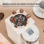 Gevi Burr Grinder,35 Grind Espresso Drip French Press,Anti-Static Beige - Image 5