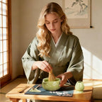 Pack of 2 Matcha Whisk Set, Ceramic Matcha Set with Bowl, Chasen Holder, Scoop Rest, Sifter,Japanese Ceremony Matcha Kit–Matcha Lovers Gift for Women Mom Girl Friend-Matcha Green - Image 2