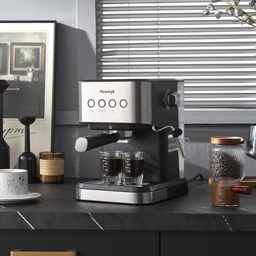 Espresso Machine, 20 Bar Professional Espresso Maker with Milk Frother Steam Wand, Coffee Espresso Machine for Cappuccino, Latte, Espresso Machines for Home, 50oz Removable Water Tank - Image 3