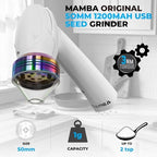 Mamba Original Electric Seed Grinder, USB-C Rechargeable Spice Mill, White - Image 2