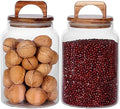 SAIOOL Canister Set of 2, Glass Kitchen Canisters by SAIOOL