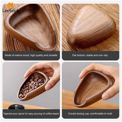 Wooden Coffee Bean Dosing Cup Spray Bottle Set Espresso Coffee Accessories Coffee Bean Organizer Coffee Lover(Type s) - Image 7