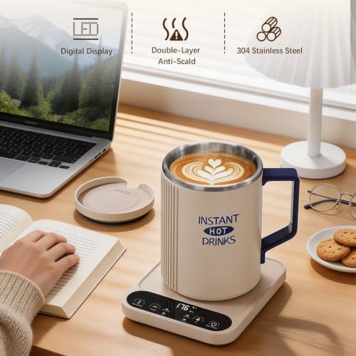 MIKMOK Electric Coffee Mug, Beverage Warmer 400ml, 300W Water Rapid Boiler - Image 4