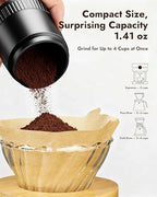 AeroGrind Manual Hand Coffee Grinder with DLC 440 Burrs, 38g Capacity Portable Coffee Bean Mill for Moka pot, French Press, Espresso, Pour Over - Image 6