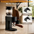 Electric Conical Burr Coffee Bean Grinder,with adjustable 52 settings,Black - Image 3