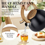 MARSKITOP Whistling Tea Kettle Stovetop 2.6 Quart Black - Image 5
