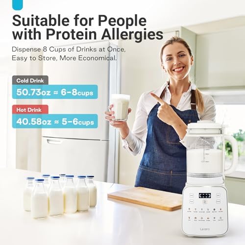 50.73oz Nut Milk Maker Machine: 12 in 1 Automatic Soy Milk Maker with Detachable Design, Homemade Juice,Almond,Oat Milks for Plant Based Milks, 24H Delay Start/Keep Warm/Auto-Clean/Safety Lock - Image 6