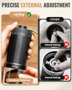 CEVING Manual Coffee Grinder with 90 External Settings, 60g Capacity, Black - Image 5