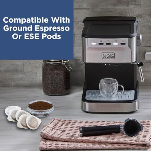 BLACK+DECKER 15-Bar Espresso Machine with Milk Frother - Image 4