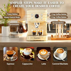 Empstorm 04E 20 Bar Espresso Machine with Milk Frother Steam 1100W White - Image 3