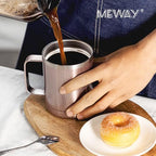 MEWAY 12oz Coffee Mug With Handle 8 Pack Bulk,Stainless Steel Insulated Travel Tumblers With Sliding Lid,Double Wall Vacuum Camping Cup for Hot & Cold Drinks Tea (Set of 8, Mix) - Image 6