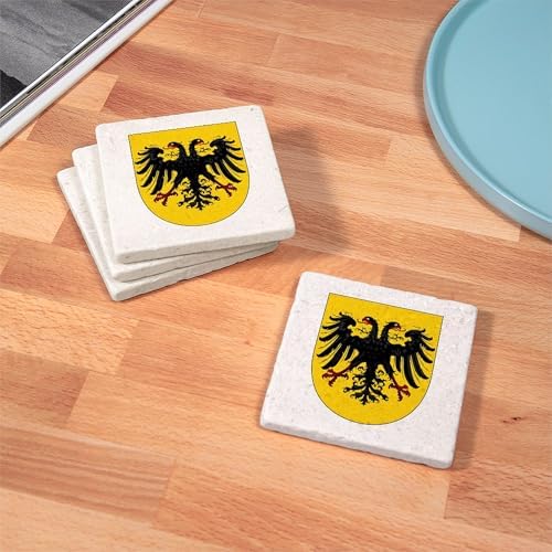 CafePress Holy Roman Empire After 1368 Tumbled Stone - Set of 4 Coasters Set of 4 - Image 3