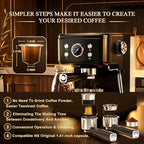 Empstorm 04E 20 Bar Espresso Machine with Milk Frother Steam 1100W Black - Image 3
