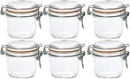 ADERIA H7562 Le Parfait Sealed Storage Containers, 6.8 fl oz (200 ml), Set of 6, Made in France, Glass Canisters, Airtight Containers, Condiments, Bottles, Airtight Coffee Beans by Unknown