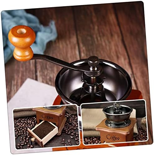 Vintage Style Hand Crank Coffee Bean Grinder, 50-60g Ceramic Wood - Image 5