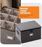 storageLAB Wine Glass Storage Cases | Hard Shell Felt Dividers | 2 Pack - Image 6