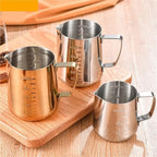 Milk Frother Cup,Coffee Jug,2pcs 350/550ml Espresso Coffee Pull Flower Milk Mugs Cup Stainless Steel Pull Flower Cup Milk Craft Latte Art Jug Pitcher Mug Cup(Colorful,550ml) - Image 5