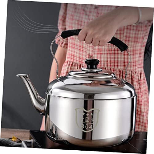 Stainless Steel Whistling Tea Kettle 7.48 Inch Stovetop Teapot with Large Diameter Spout for Fast Water Filling Suitable for Gas and Induction Cookers - Image 4