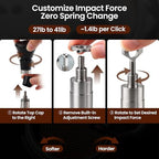 ShanSon 51mm Espresso Tamper,Internally Adjustable Force,Triple-Spring Self-Leveling & Audible Click, Premium Spring-Loaded Coffee Tamper, Threaded 304 Steel Base, Essential Espresso Accessories - Image 3
