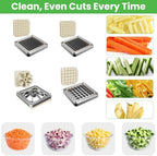 6 Wedge Slices Replacement Chopper Blade, 420j2 Stainless Steel Interchangeable Blade & Pusher Block Set for Commercial Vegetable Dicer Fruit Cutter - Image 5