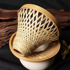 Handmade Bamboo Coffee Filter Set, Friendly Pour Over Coffee Dripper for Slow Living, with Fixed Tray, Reusable Bamboo Coffee Strainer for Home Brewing - Image 3