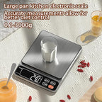 Scale Jazz Food Scale,5kg/11lb Digital Kitchen Baking Scale Grams and Ounces for Cooking Coffee Meal prep Packages Weight Loss,0.1g high Precision,7Units with Timer, Easy Clean Stainless Steel - Image 6