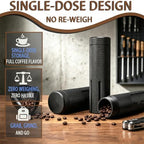 Single Dose Coffee Bean Storage, Portable 2-Pack Airtight Canister (Black) - Image 5