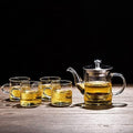 LJYT Glass Teapot Stovetop Safe Glass Teapot with Removable Infuser Stovetop Safe Glass Tea Kettle,Tea Pot for Loose Leaf Tea,for Tea Maker for Home Office (Color : B, Size : 800ML) by Unknown