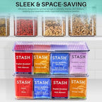 Sorbus Tea Bag Organizer, 2-Pack Clear Bins with Removable Dividers - Image 7