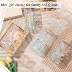 Mumufy 6 Sets Wildflower Cute Glass Cups with Lids and Straws Bulk, 16 Oz - Image 6