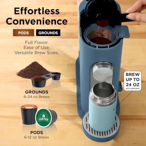 Ninja Pods & Grounds Iced Coffee Maker, K-Cup Pod Compatible, Blue, PB041BL - Image 3