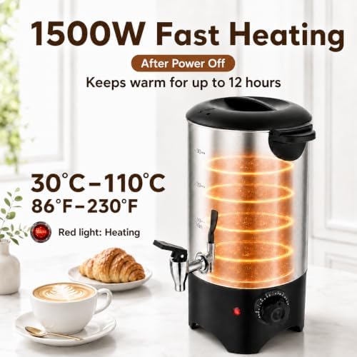 Commercial Coffee Urn Stainless Steel Adjustable Temperature - Image 4