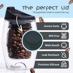 To-Go Espresso Glass Travel Mug with Lid, Reusable Double Wall Glass Tumbler, Fits Most Coffee Makers/Cupholders for Your Car, Gifts for Coffee Lovers, 2-Pack Almost Black Cortado Cups - Image 4