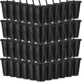 Sieral 45 Pack Reusable Plastic Cups with Lids Straws,Black Colors by Sieral
