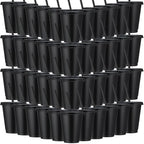 Sieral 45 Pack Reusable Plastic Cups with Lids Straws,Black Colors by Sieral