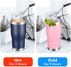 VEGOND 20oz Tumbler Stainless Steel Tumbler Cup with Lid And Straw Vacuum Insulated Double Wall Travel Coffee Mug(Navy Blue 12 Pack) - Image 4