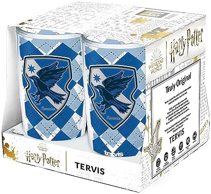 Tervis Harry Potter Ravenclaw Collection Made in USA Double Walled Insulated Tumbler Travel Cup Keeps Drinks Cold & Hot, 16oz - 4pk, Ravenclaw - Image 3