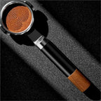 Coffee Machine Portafilter Handle,Compatible With IKAPE,Openwork Bottomless Portafilter,Stainless Steel And Walnut Espresso Handle,54 / 58mm Extraction Basket(58mm E61 Black) - Image 2