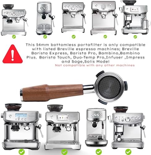 54mm Espresso Tools for Breville - Includes Walnut Portafilter and 2 pcs Puck Screens - Image 5