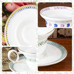 KAMMAK Tea Cups Set of 2,Ceramic Floral Pattern Demitasse Cup - Image 7