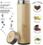 Teabloom All-Beverage Travel Tumbler – Large Capacity 17 oz / 500 ml – Insulated Thermos Mug – Eco-Friendly Bamboo – Hot and Cold Tea Infuser – Cold-Brew Coffee – Fruit-Infused Water – The Naturalist - Image 4