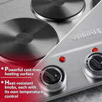 CUSIMAX Electric Hot Plate for Cooking,1800W,Cast Iron - Image 3